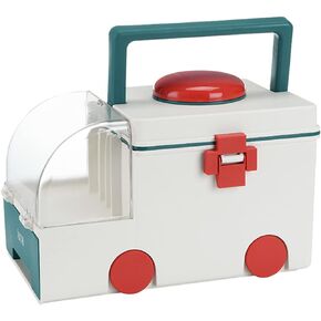 iplusmile Box Storage Aid for Empty - Family Medication Capacity Organizer Travel/Large- Medicine Bin Compartments Container Lockable Home With Vintage Medical Handle Emergencies