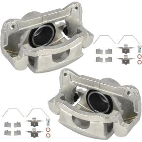 18B5000 18B5001 Front Disc Brake Caliper with Bracket fit for 2006-2013 Ford Fusion, Lincoln MKZ, Lincoln Zephyr, Mazda 6, Mercury Milan, Both Driver Passenger Side 6E5Z2B121B
