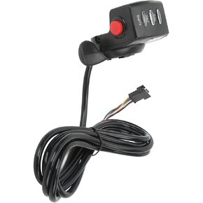 E Bike Thumb Throttle, 36V/48V Thumb Accelerator Battery Display Speed Control Assembly with 65in Cable for 22mm 7/8inch Electric Bike Scooters Handlebars(48V)