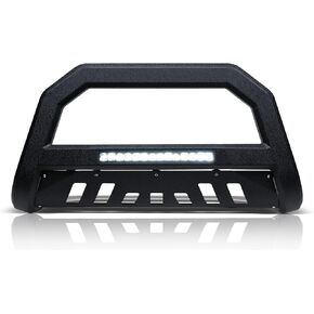 Armordillo 7180871 AR Series Aluminium Bull Bar Bumper Guard مع ضوء LED - أسود محكم يناسب 1998-2012 Ford Ranger