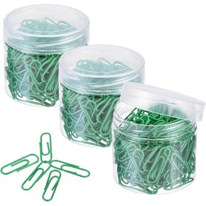 MECCANIXITY Paper Clips Small Size 1.1 Inch Vinyl Coated to Prevent Tearing Pages with Box for Organize Office Home Red Count 600