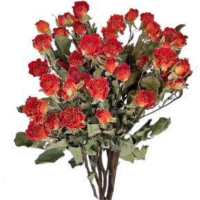 Natural Dried Flowers Bouquet Mini Dried Roses for Wedding Table Vase Decor Boho DIY Wreath Floral Home Office Party Garden Decoration