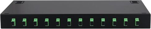 FYBOPTWU-12 Singlemode 12 Port SC-APC صندوق حاوية مثبت على حامل وصواني لصق كابلات الألياف مجموعة التخزين المؤقت (تشمل الضفيرة والمقرنات)، صندوق لوحة التصحيح المحملة LGX 12 الأساسية يناسب خزانة رفوف مقاس 19 بوصة in Kuwait