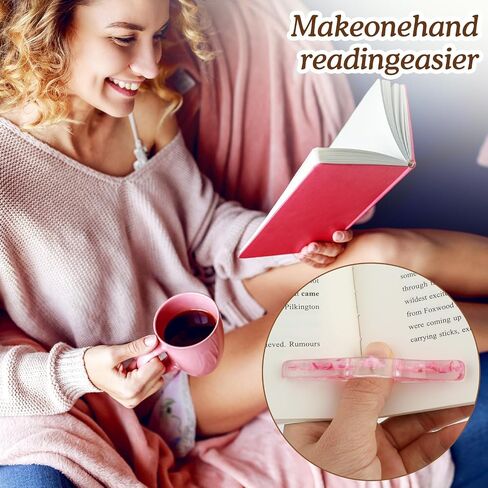 حامل صفحة كتاب من الراتنج للقراءة، 4 قطع من حامل صفحة كتاب الإبهام المصنوع يدويًا من الراتنج، حامل صفحة حلقة الإبهام الشفاف، علامة مرجعية مخصصة، ملحقات قراءة مجانية لمحبي الكتب هدية in Saudi Arabia