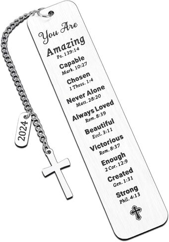 Inspirational Christian Gifts for Women Men Religious Bible Bookmarks for Him Her Teens Boys Girls Baptism Confirmed Gifts Christmas Stocking Stuffers for Daughter Son Birthday Graduation Gifts 2024 in Saudi Arabia