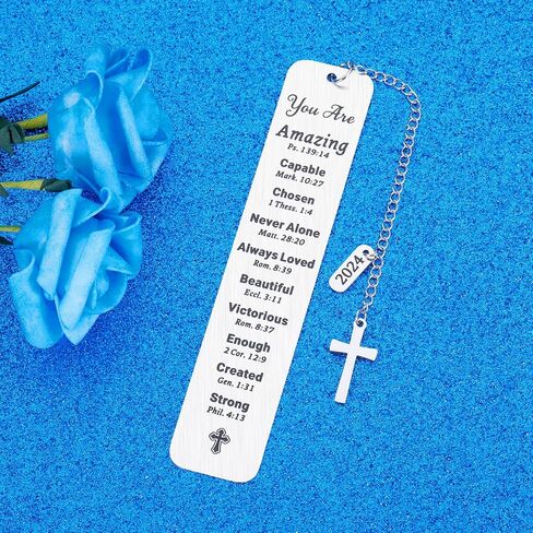 Inspirational Christian Gifts for Women Men Religious Bible Bookmarks for Him Her Teens Boys Girls Baptism Confirmed Gifts Christmas Stocking Stuffers for Daughter Son Birthday Graduation Gifts 2024 in Saudi Arabia