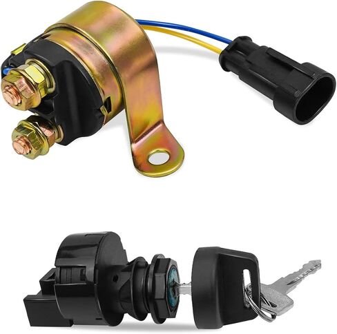 مفتاح مفتاح الإشعال وترحيل الملف اللولبي المبتدئين لـ Polaris Ranger RZR Sportsman 300 325 400 425 450 500 550 570 600 700 800 850 900 1000 4 ، XP ، X2 ، CREW ، EV ، HD ، S Respion 4011002 4012165 4012001 in Saudi Arabia