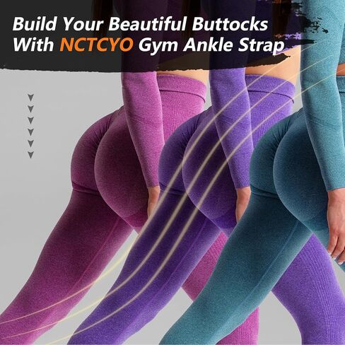 حزام الكاحل لآلات الكابلات، أشرطة الكاحل قابلة للتعديل لآلات الكابلات للنساء مع بطانة من النيوبرين ملحقات الصالة الرياضية ليوم الساق للنساء (زوج) in Kuwait