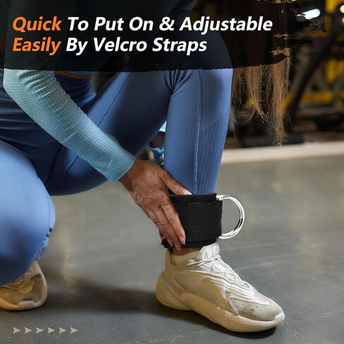 حزام الكاحل لآلات الكابلات، أشرطة الكاحل قابلة للتعديل لآلات الكابلات للنساء مع بطانة من النيوبرين ملحقات الصالة الرياضية ليوم الساق للنساء (زوج) in Kuwait