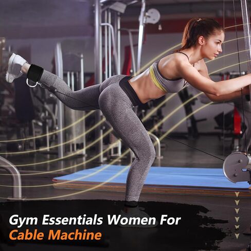 حزام الكاحل لآلات الكابلات، أشرطة الكاحل قابلة للتعديل لآلات الكابلات للنساء مع بطانة من النيوبرين ملحقات الصالة الرياضية ليوم الساق للنساء (زوج) in Kuwait