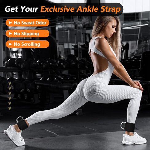 حزام الكاحل لآلات الكابلات، أشرطة الكاحل قابلة للتعديل لآلات الكابلات للنساء مع بطانة من النيوبرين ملحقات الصالة الرياضية ليوم الساق للنساء (زوج) in Kuwait