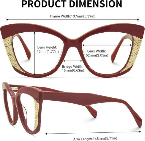 نظارات Zeelool Vintage Cat Eye Blue لحجب الضوء للنساء ايمي JGA300178 in Kuwait