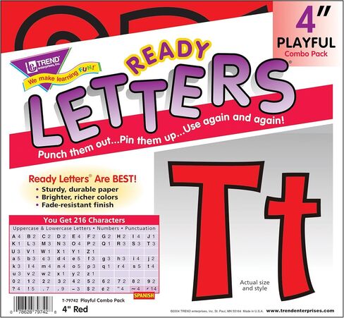 TREND enterprises, Inc. Blue 4" Playful Combo Ready Letters in Kuwait