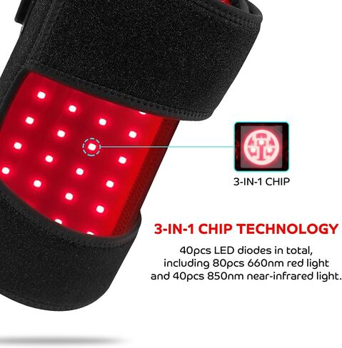 العلاج بالضوء الأحمر للركبة، 80 مصباح LED بالقرب من العلاج بالأشعة تحت الحمراء للركبة، جهاز علاج بالضوء بالأشعة تحت الحمراء بحجم قابل للتعديل in Saudi Arabia
