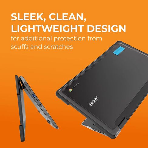 Gumdrop SlimTech Case Fits Acer Chromebook Spin 511/R753T (2-in-1). Designed for K-12 Students, Teachers and Classrooms – Drop Tested, Rugged, Shockproof Bumpers for Reliable Device Protection – Black in Saudi Arabia