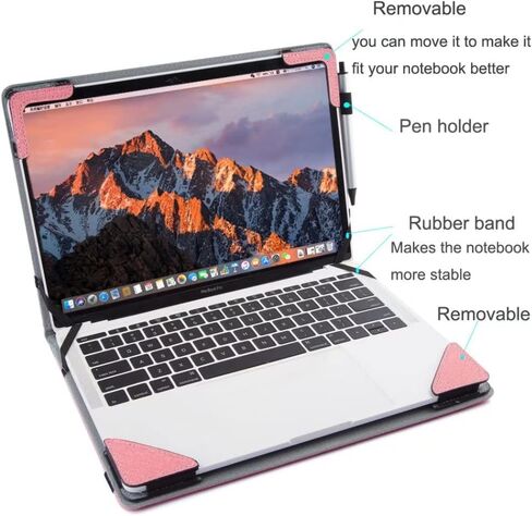 Cover Case Compatible with Acer Chromebook Spin 513 CP513-1H,R841T-S4ZG,R841T-S5VA 13.3 inch Laptop Notebook Sleeve PU Leather Hard Protective Case Shell in Kuwait