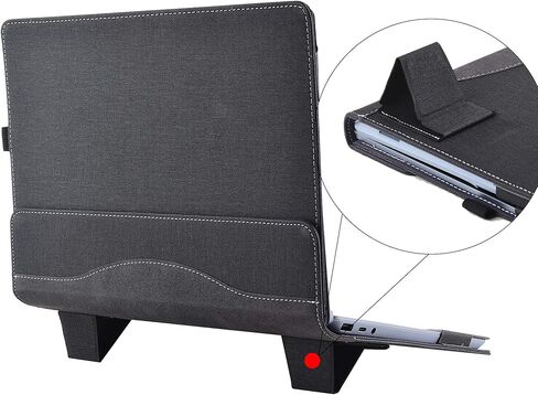Laptop Cover Case for Microsoft Surface Laptop Go 3 （2023） 12.4-inch,Compatible for Laptop Go 2 &Laptop GO Special-Purpose，Anti Falling with Bracket(Black) in Kuwait