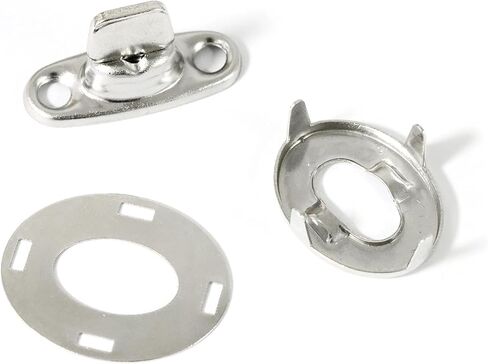 قفل الحس المشترك مع لوحة التثبيت، غسالة مرنة، قفل ملتوي للقوارب، المراكب الشراعية، RVs، القوارب والقوافل، نحاس مطلي بالنيكل من الدرجة البحرية (10 قطع) in Kuwait