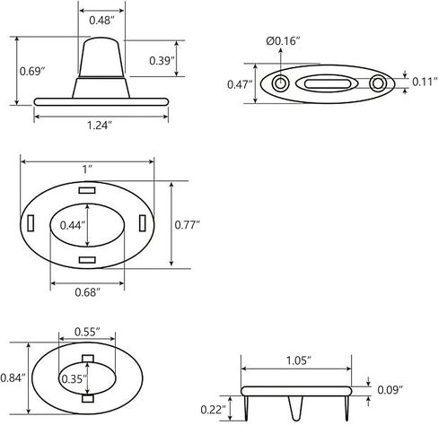 قفل الحس المشترك مع لوحة التثبيت، غسالة مرنة، قفل ملتوي للقوارب، المراكب الشراعية، RVs، القوارب والقوافل، نحاس مطلي بالنيكل من الدرجة البحرية (10 قطع) in Kuwait