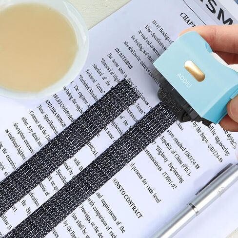 Identity Theft Protection Roller Stamp,Anti Theft ID Privacy Security Stamp with Box Opener,Envelope Cut Blade 3-in-1,Confidential Roller Stamps Guard Personal Info Blockout - Orange in Saudi Arabia