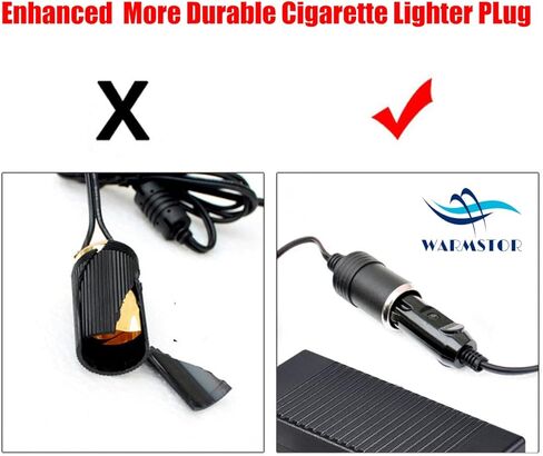 محول تيار متردد إلى تيار مستمر، Warmstor 8.5 أمبير 102 وات 110-220 فولت إلى 12 فولت مقبس ولاعة السجائر في السيارة تيار متردد إلى تيار متردد/تيار مستمر محول طاقة لمكنسة السيارة وغيرها من الأجهزة 12 فولت أقل من 100 وات in Kuwait