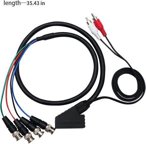 كابل ألعاب صوت وفيديو أنثى RGB Euro SCART إلى 4 RGB BNC و2 RCA، يستخدم متوافق مع شاشات سلسلة Sony PVM BVM، وشاشة JVC Series TM-H1750CG TM-H1950CG، ووحدة تحكم Neo Geo CD وما إلى ذلك in Saudi Arabia