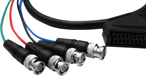 كابل ألعاب صوت وفيديو أنثى RGB Euro SCART إلى 4 RGB BNC و2 RCA، يستخدم متوافق مع شاشات سلسلة Sony PVM BVM، وشاشة JVC Series TM-H1750CG TM-H1950CG، ووحدة تحكم Neo Geo CD وما إلى ذلك in Saudi Arabia
