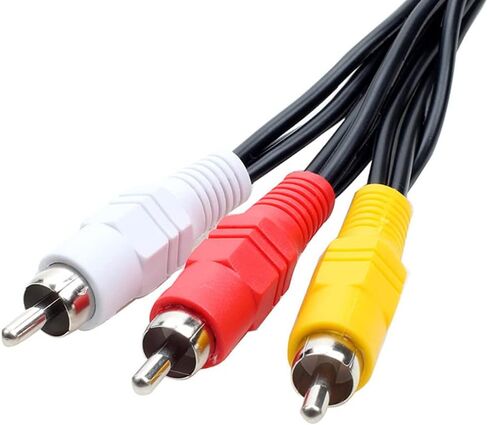 3RCA AV كابل مقسم الصوت والفيديو 1 في 3 خارج 1 في 2 خارج مشغل DVD وحدة التحكم في الألعاب جهاز عرض تلفزيون خارجي محول محول 3 ذكر 9 أنثى 20 سم in Saudi Arabia