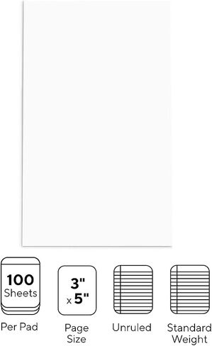 STAPLES 163436 Glue-Top Notepads 3-Inch X 5-Inch White in Saudi Arabia