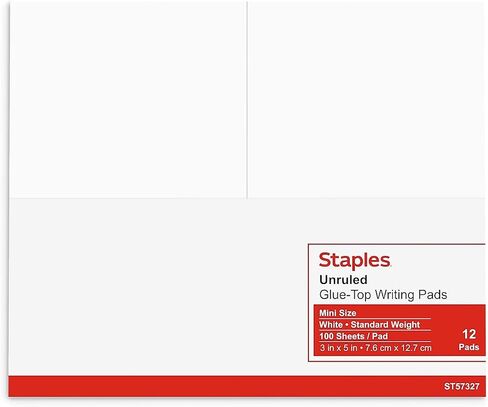 STAPLES 163436 Glue-Top Notepads 3-Inch X 5-Inch White in Saudi Arabia