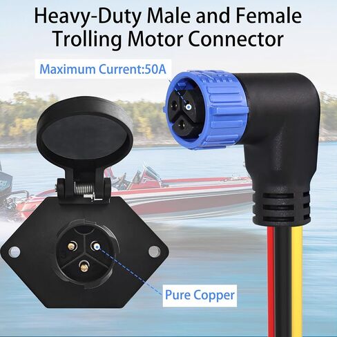 Trolling Motor Plug and Receptacle,12V/24V/36V/48V Trolling Motor Plug in Kuwait