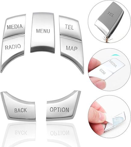 7-زر التحكم في الوسائط المتعددة مقبض تقليم ملصقات الديكور استبدال لسيارات BMW X1 X3 X4 X5 X6 IDRIVE in Kuwait