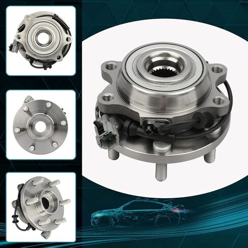 IRONTEK 515065x2 محمل العجلات الأمامية ومجموعة المحور مع ABS يناسب 2005-2015 لنيسان فرونتير/إكستيرا، 2005-2012 باثفايندر، 2009-2012 لسوزوكي خط الاستواء 4WD 4X4 6 العروات ث/ABS in Saudi Arabia