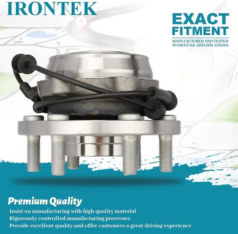 IRONTEK 515065x2 محمل العجلات الأمامية ومجموعة المحور مع ABS يناسب 2005-2015 لنيسان فرونتير/إكستيرا، 2005-2012 باثفايندر، 2009-2012 لسوزوكي خط الاستواء 4WD 4X4 6 العروات ث/ABS in Saudi Arabia