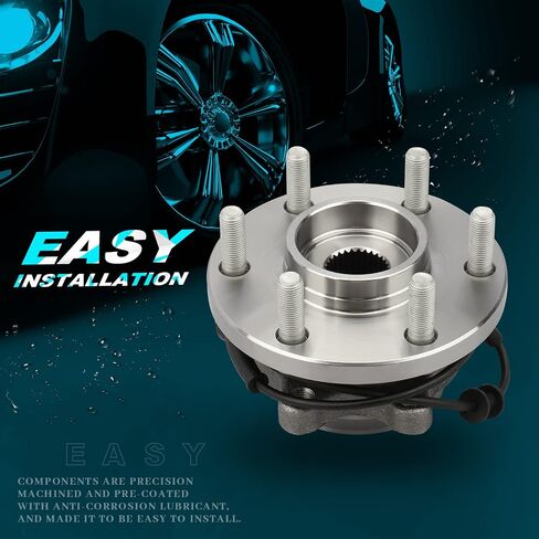 IRONTEK 515065x2 محمل العجلات الأمامية ومجموعة المحور مع ABS يناسب 2005-2015 لنيسان فرونتير/إكستيرا، 2005-2012 باثفايندر، 2009-2012 لسوزوكي خط الاستواء 4WD 4X4 6 العروات ث/ABS in Saudi Arabia