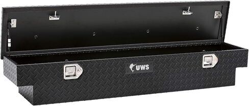 UWS EC10903 صندوق أدوات UTV من الألومنيوم ذو الجدار الثقيل باللون الأسود غير اللامع مقاس 59 بوصة، حدد Polaris Ranger، بدون أقواس in Saudi Arabia