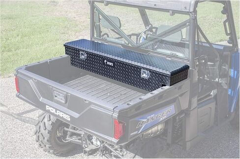 UWS EC10903 صندوق أدوات UTV من الألومنيوم ذو الجدار الثقيل باللون الأسود غير اللامع مقاس 59 بوصة، حدد Polaris Ranger، بدون أقواس in Saudi Arabia
