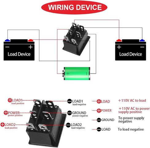 8Pcs DPDT 6 Pins 3 Position ON/Off/ON Rocker Toggle Switch AC 20A/125V 16A/250V for Car and Boat with Pre-soldered Wires (Red/Black) in Saudi Arabia