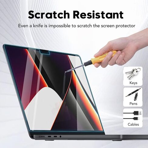[عبوة واحدة] واقي شاشة من الزجاج المقسى لجهاز MacBook Air 13.6 M2 2022 كمبيوتر محمول حساس باللمس مقاوم للخدش لجهاز Macbook 13.6 بوصة مرشح شاشة كمبيوتر محمول خالٍ من الفقاعات وواقي شاشة رفيع للغاية in Kuwait