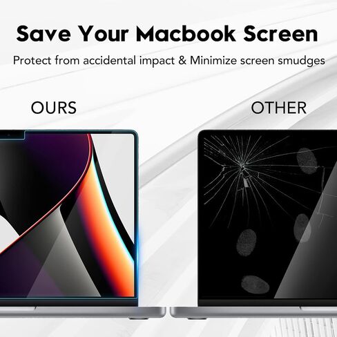 [عبوة واحدة] واقي شاشة من الزجاج المقسى لجهاز MacBook Air 13.6 M2 2022 كمبيوتر محمول حساس باللمس مقاوم للخدش لجهاز Macbook 13.6 بوصة مرشح شاشة كمبيوتر محمول خالٍ من الفقاعات وواقي شاشة رفيع للغاية in Kuwait