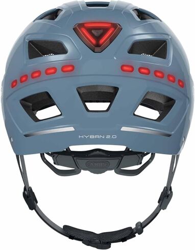 ABUS Hyban 2.0 with LED Light Adult Urban Helmet, CPSC Certified in Saudi Arabia