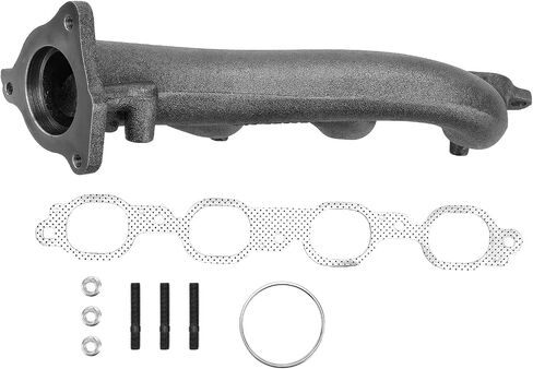 A-Premium Left Exhaust Manifold Kit W/Gaskets & Studs & Nuts [8Cyl 5.3 6.2L] Compatible with Chevrolet, GMC & Cadillac Models - Silverado 1500 1500 LD Tahoe Suburban Sierra 1500 Yukon Escalade & More in Saudi Arabia