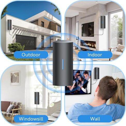 910+ Miles Range TV Antenna, 2024 Upgraded Digital TV Antenna Indoor with 17 INCH Adujustable Extendable Dipoles, Long Range TV Antenna for Smart TV Indoor - HD TV Antenna 36ft Coax Cable… in Kuwait