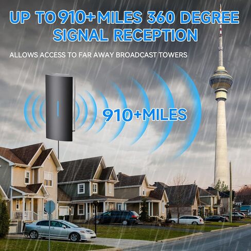 910+ Miles Range TV Antenna, 2024 Upgraded Digital TV Antenna Indoor with 17 INCH Adujustable Extendable Dipoles, Long Range TV Antenna for Smart TV Indoor - HD TV Antenna 36ft Coax Cable… in Kuwait