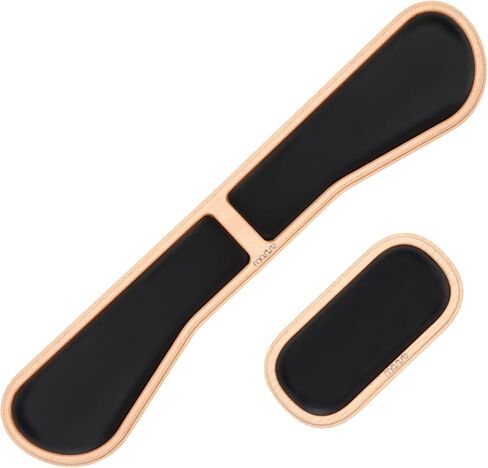 MOSISO PU Keyboard Wrist Rest Set with Wooden Base&Memory Foam, Ergonomic Keyboard Mouse Wrist Support for Typing, Gaming Pain Relief Pad Wrist Cushion for Computer, Laptop, Home & Office, Air Blue in Saudi Arabia