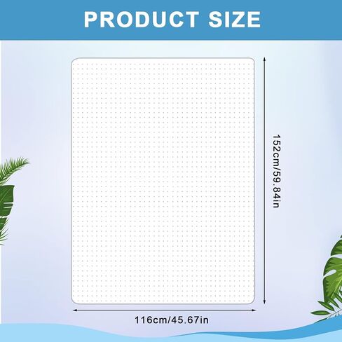 46"x 60" Chair Mat for Carpets Floor Computer Office Chair Mat Desk Clear Anti Skid Transparent Mats Protector for Low and No Pile Carpeted Thick Floors (Rectangle Style) in Saudi Arabia