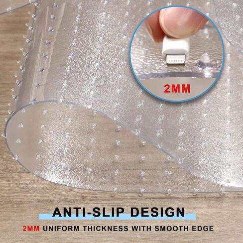 46"x 60" Chair Mat for Carpets Floor Computer Office Chair Mat Desk Clear Anti Skid Transparent Mats Protector for Low and No Pile Carpeted Thick Floors (Rectangle Style) in Saudi Arabia