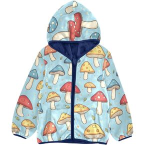 CHIFIGNO Girls Boys Fleece Jacket Printed Boys Jackets with Pockets Winter Coats for Boys for Toddler and Kids