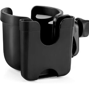 Stroller Cup Holder with Phone Holder, Baby's Feeding Bottle Holder,Bike Cup Holder, Upgraded Universal Cup Holder, 2-in-1 Cup Phone Holder for Stroller, Bike, Wheelchair, Walker, Scooter