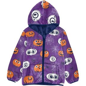 CHIFIGNO Girls Boys Fleece Jacket Kids Jacket with Pockets Boys Clothes for Toddler and Kids